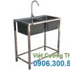 Chậu rửa bát 2 ngăn có khung chân CR-107