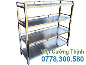 Kệ inox phẳng 4 tầng KEI-09
