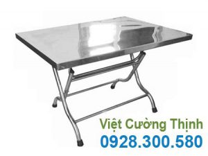 Bàn bếp inox hình chữ nhật