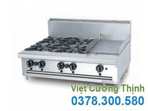 Bếp âu 4 họng có mặt chiên chân thấp