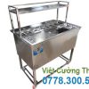 Thùng đá khung chân có khay topping TD-TP10