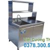 Tủ inox có bồn rửa và kệ trên TUI-10