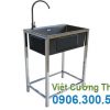 Chậu rửa âm bàn 1 hộc có chân dưới cao cấp