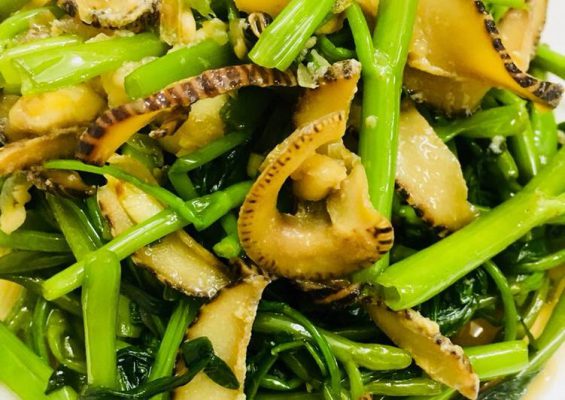 Món ốc gác xào rau muống làm như thế nào ngon.