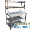 Bàn bếp inox có kệ trên BAI-04
