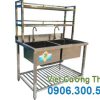 Chậu Rửa 2 Hộc có kệ trên và kệ dưới CR-21