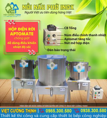 Báo giá nồi nấu phở bằng điện, nồi nấu phở điện inox chính hãng.