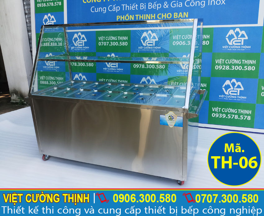 Quầy giữ nóng thức ăn bằng điện chất lượng tại Việt Cường Thịnh