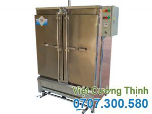 Tủ nấu cơm công nghiệp 100kg sử dụng điện và gas THC-100/GD