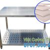 Bàn Chặt Inox 2 Tầng Có Lót Cemboard Tăng Cứng Chống Ồn BAI-19