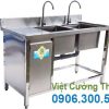 Chậu Rửa 2 Hộc Liền Tủ Inox 304 CR-31
