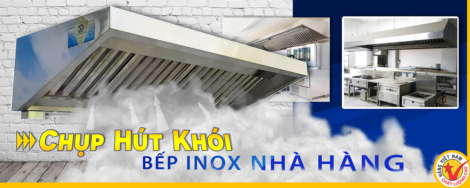 Chụp hút khói bếp nhà hàng vct