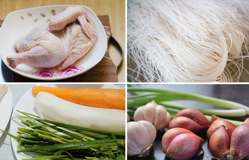 Nguyên liệu nấu món phở gà thơm ngon đơn giản đầy đủ dinh dưỡng