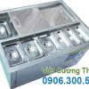 Thùng đá inox âm bàn có khay topping TD-TP15