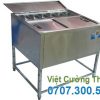 Thùng đá inox khung chân có khay topping TD-TP11