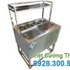 Thùng đá inox khung chân có khay topping TD-TP17