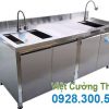Tủ inox có 2 bồn rửa TUI-14