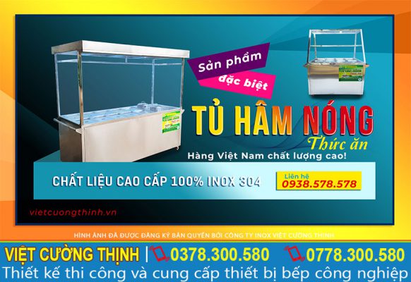 Tủ hâm nóng thức ăn inox 304 chất lượng cao
