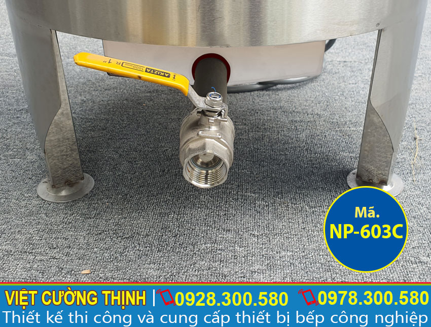 Van xả nồi nấu phở bằng điện 3 chân NP-603C