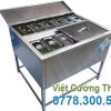 Thùng đá inox topping có khung chân TD-TP23