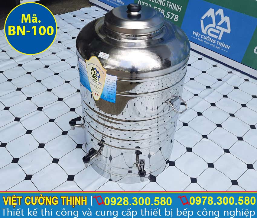 Đặt mua bình đựng nước inox 100 lít 3 vòi gạt ở đâu giá tốt