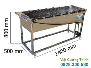 Lò Nướng Inox Tự Động Quay 6 Xiên LN-14