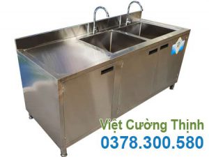 Tủ Inox Có 2 Bồn Rửa TUI-35