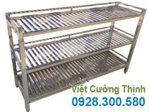 Kệ Inox 3 Tầng 1m5 Có Khay Hứng Nước KEI-16