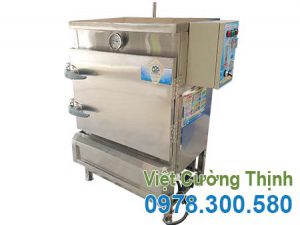 Tủ Hấp Bánh Bao Công Nghiệp Có 4 Khay Bằng Điện Và Gas New THBB-4KNEW