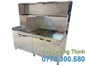 Tủ Inox Có Bồn Rửa Và Kệ Trên TUI-49