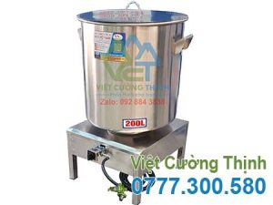 Nồi Nấu Phở Inox Kèm Bếp Gas 200 Lít NP-200/BG