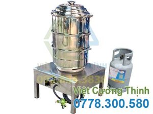 Nồi Hấp Inox 2 Tầng Kèm Bếp Gas Size 400 NH-D400-2T/BG
