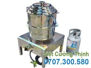 Nồi Hấp Inox 1 Tầng Kèm Bếp Gas Size 440 NH-D440-1T/BG