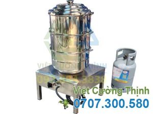 Nồi Hấp Inox 2 Tầng Kèm Bếp Gas Size 440 NH-D440-2T/BG
