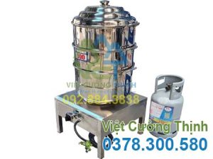Nồi Hấp Inox 2 Tầng Kèm Bếp Gas Size 500 NH-D500-2T/BG