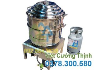 Nồi Hấp Inox 1 Tầng Kèm Bếp Gas Size 600 NH-D600-1T/BG